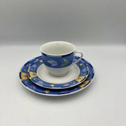 3 s�t med kaffekop med underkop og kagetallerken