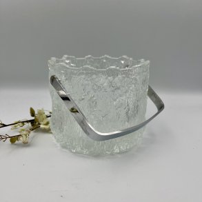 Vintage Iittala Ultima Thule isspand i isglas af Tapio Wirkkala