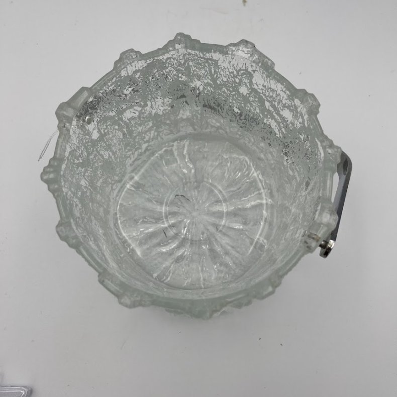 Vintage Iittala Ultima Thule isspand i isglas af Tapio Wirkkala