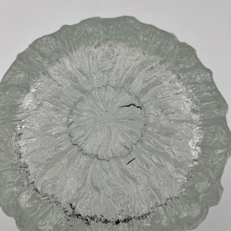 Vintage Iittala Ultima Thule isspand i isglas af Tapio Wirkkala