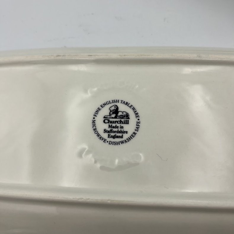 Sm�rboks i engelsk keramik fra Churchill Staffordshire