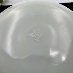 Vintage JAJ Pyrex Indiana ovalt fad med glasl�g