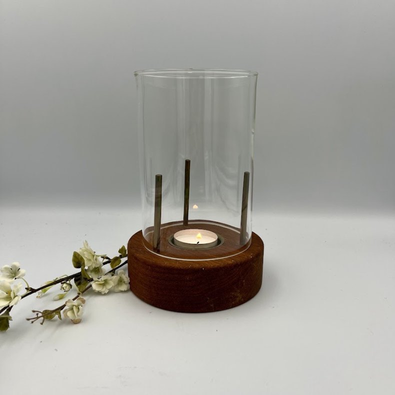 Bodum fyrfadsstage i tr� og glas