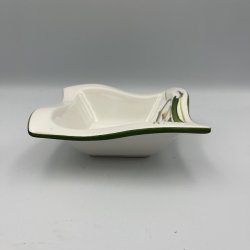 Vintage italiensk keramiksk�l med h�ndmalet calla lilje