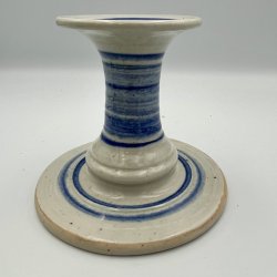 Vintage Tue Poulsen keramik lysestage med bl� striber
