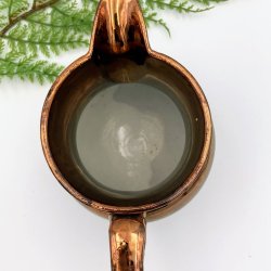 Porcel�ns kobberfarvet kande