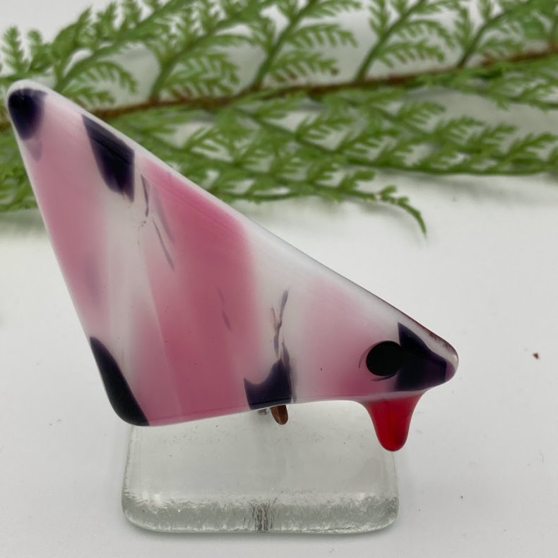 To sm� rosa glasfugle