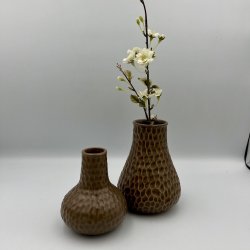 Brun keramikvase