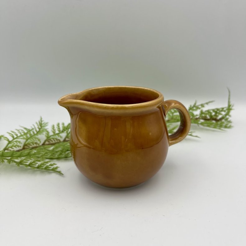 Keramik kande i brun glasur