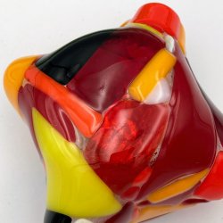 Fyrfadsstage i farvet glas