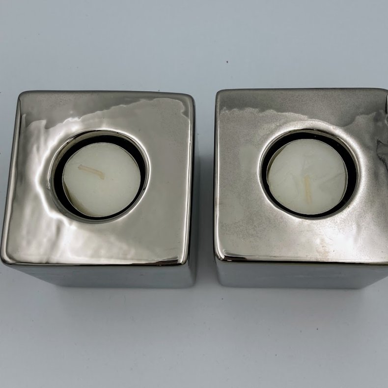 Firkantede fyrfadsstager