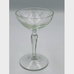 Vintage glas med slibninger