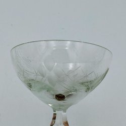 Vintage glas med slibninger