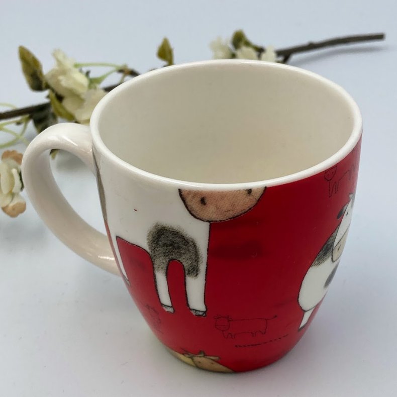 Flerfarvede k�er kop og underkop