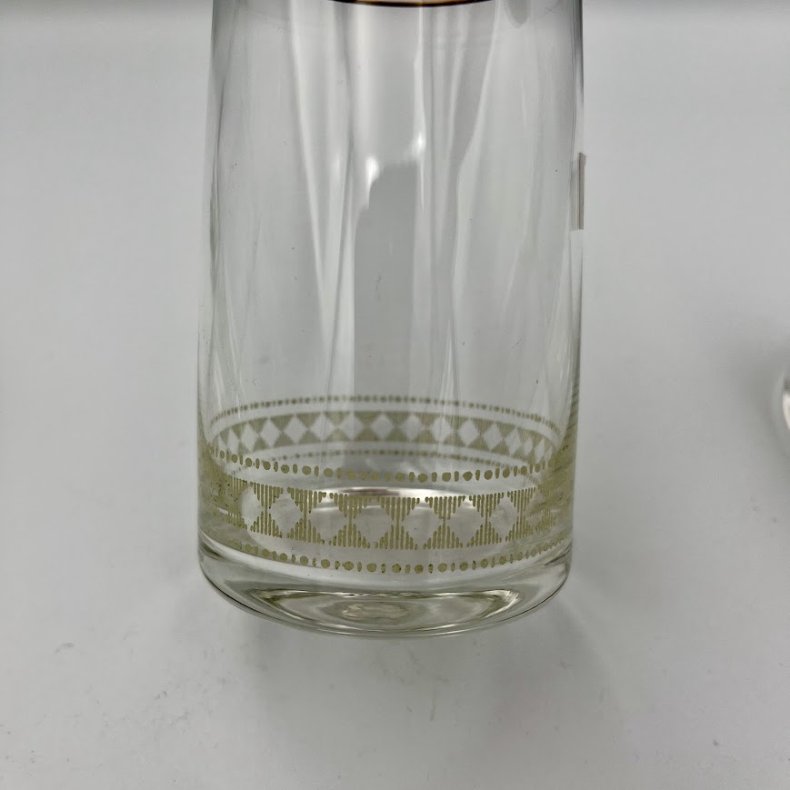 Glas med guldkant &amp; m�nster