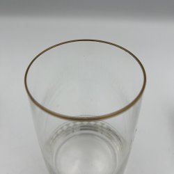 Glas med guldkant &amp; m�nster