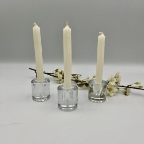 Sm� glas lysestager