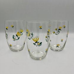 6 glas med blomster