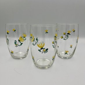 6 glas med blomster