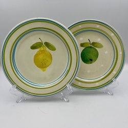 Tallerken med frugtmotiv
