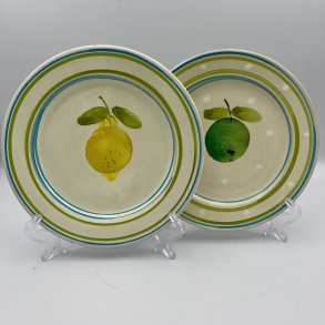 Tallerken med frugtmotiv