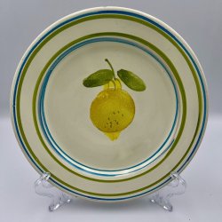 Tallerken med frugtmotiv