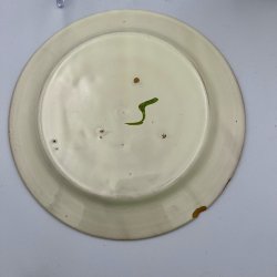 Tallerken med frugtmotiv