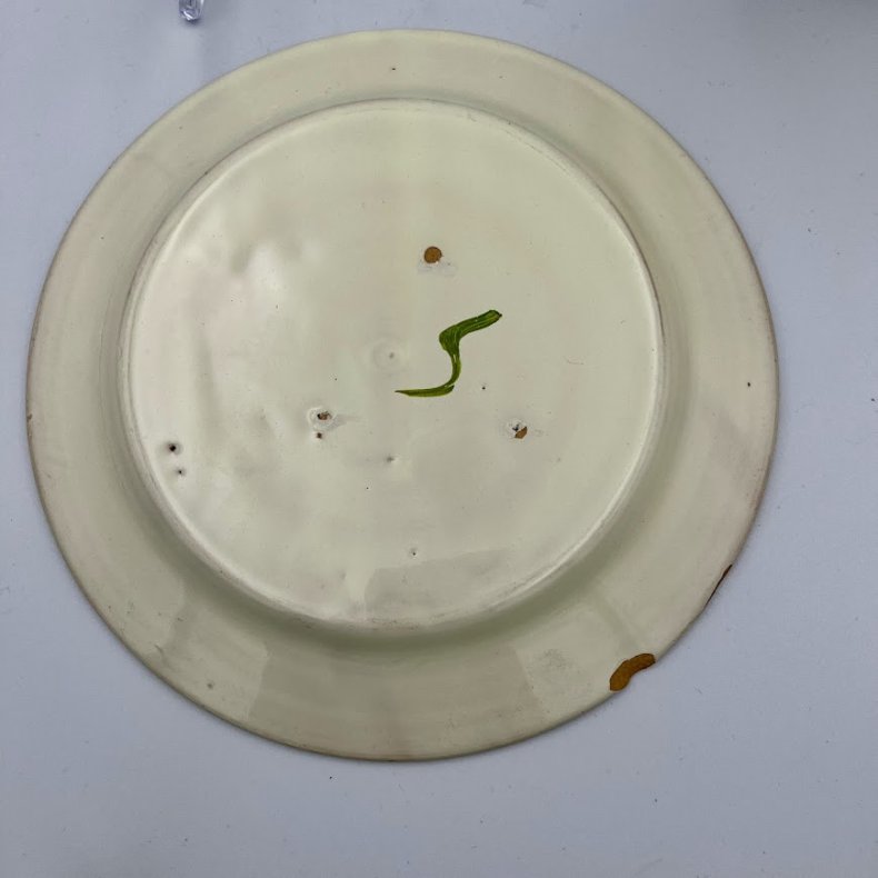 Tallerken med frugtmotiv