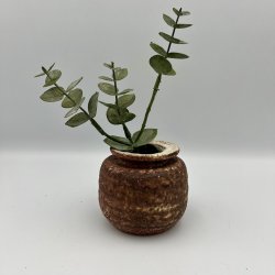 Lille brun keramikvase