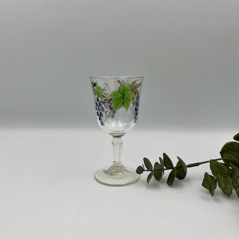 Glas med drueranke