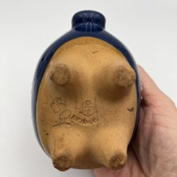 Bl� keramik sparegris 