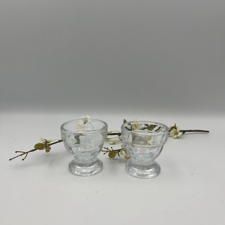 2 stk. �ggeb�ger i glas