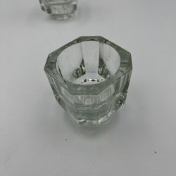 2 Glas fyrfadsstager