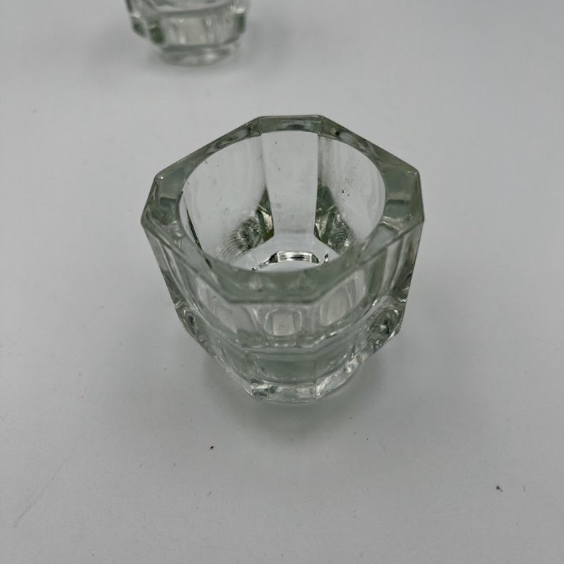 2 Glas fyrfadsstager