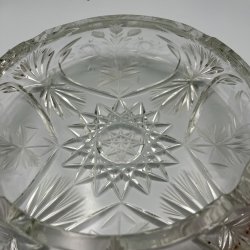 Facetslebet glassk�l 