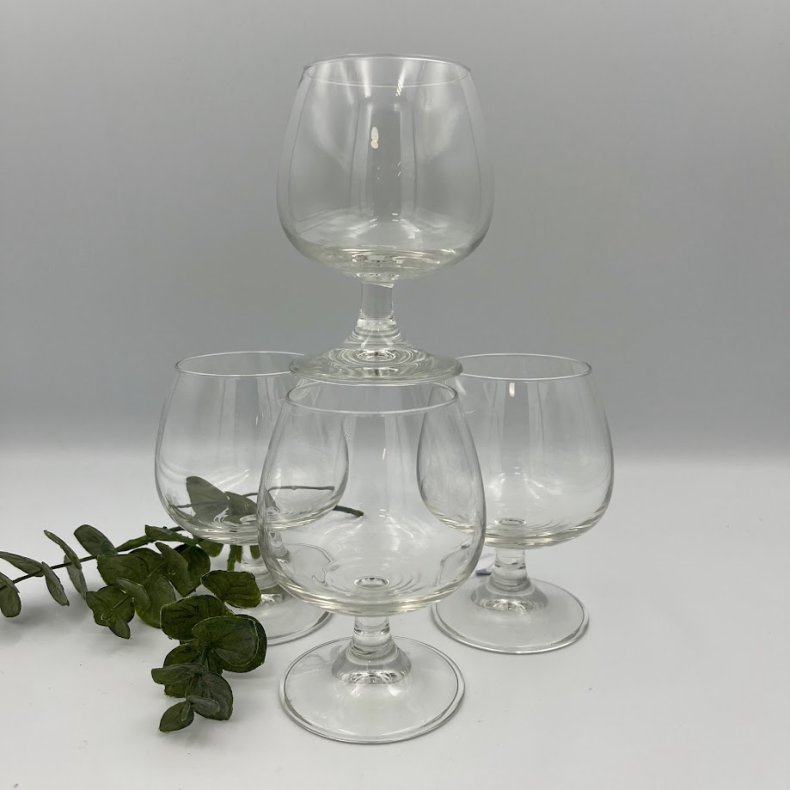 4 klassiske cognacglas