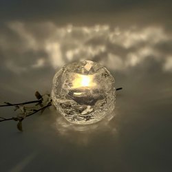 Kosta Boda Snowball fyrfadsstage