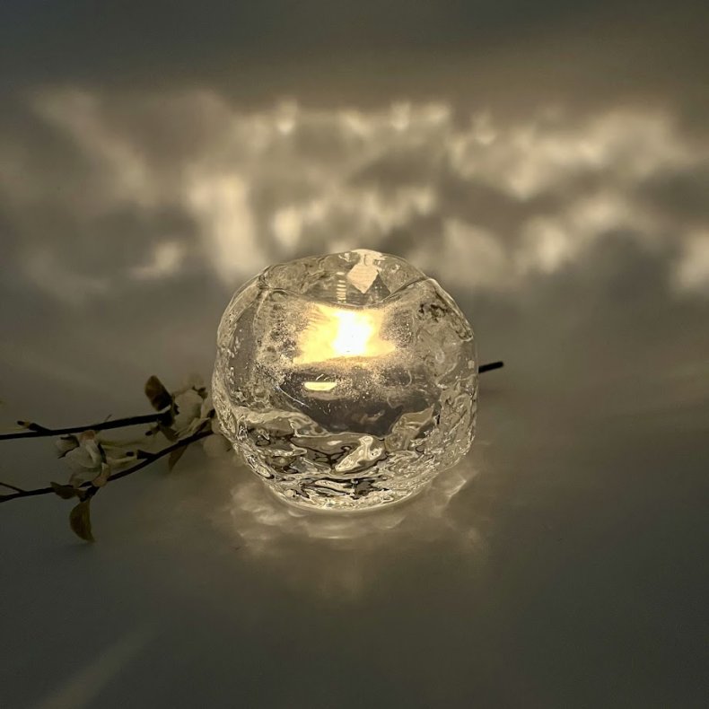 Kosta Boda Snowball fyrfadsstage