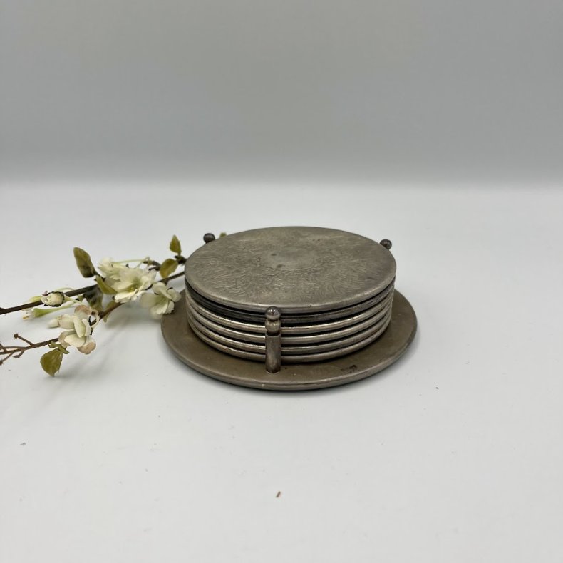 Bordsk�nere/coasters i s�lvplet