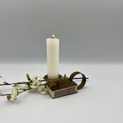 Vintage messinglysestage