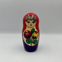 Klassiske H�ndmalede Babushka-dukker i Tr� � Traditionelt S�t (5 stk.)