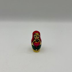 Klassiske H�ndmalede Babushka-dukker i Tr� � Traditionelt S�t (5 stk.)