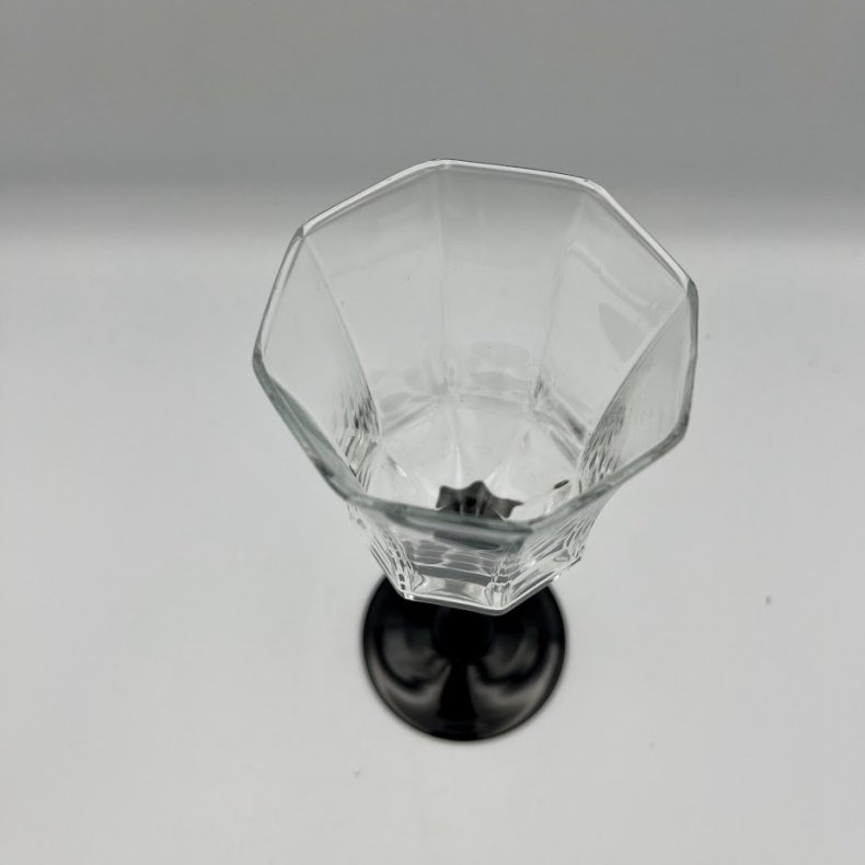Vintage Luminarc Octime Vinglas med Sort Stilk