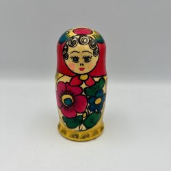 Klassiske H�ndmalede Babushka-dukker i Tr� � Traditionelt S�t (3 stk.)