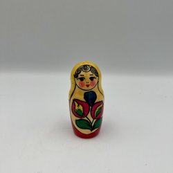 Klassiske H�ndmalede Babushka-dukker i Tr� � Traditionelt S�t (3 stk.)
