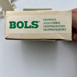 Vintage Bols drypm�tter i original �ske fra 1970erne 22 dele