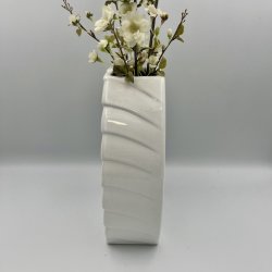 Hvid muslingeformet vase