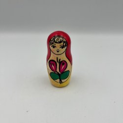 Klassiske H�ndmalede Babushka-dukker i Tr� � Traditionelt S�t (6 stk.)