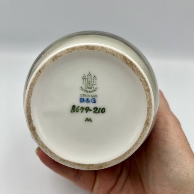 Bing &amp; Gr�ndahl vase med landskabsmotiv af tr�er.
