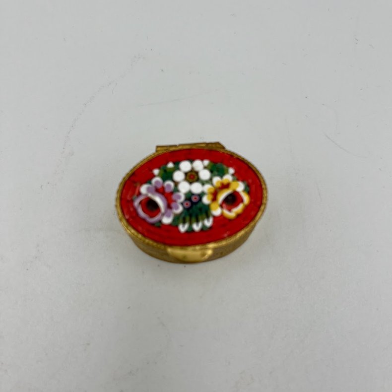 Vintage Italiensk Mikromosaik Pille�ske